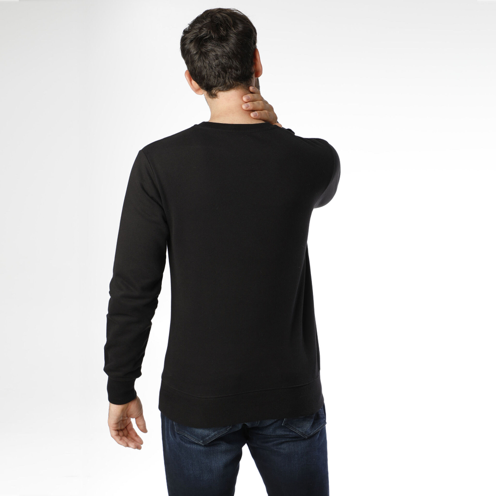 Мужская кофта теннисная Quiet Please Advantage Logo Sweatshirt Men - Black, White