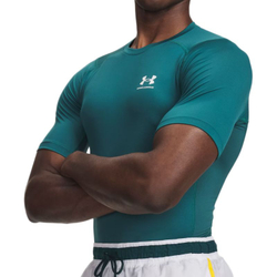 Мужская футболка Under Armour HeatGear Short Sleeve - rack green/white