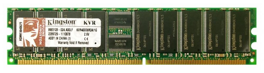 Оперативная память Kingston DDR400 1Gb REG ECC PC3200 KVR400D8R3A/1G