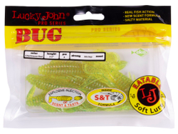 Твистеры съедобные LJ Pro Series BUG 3.5in (8,9 см), цв. S15, 6 шт.