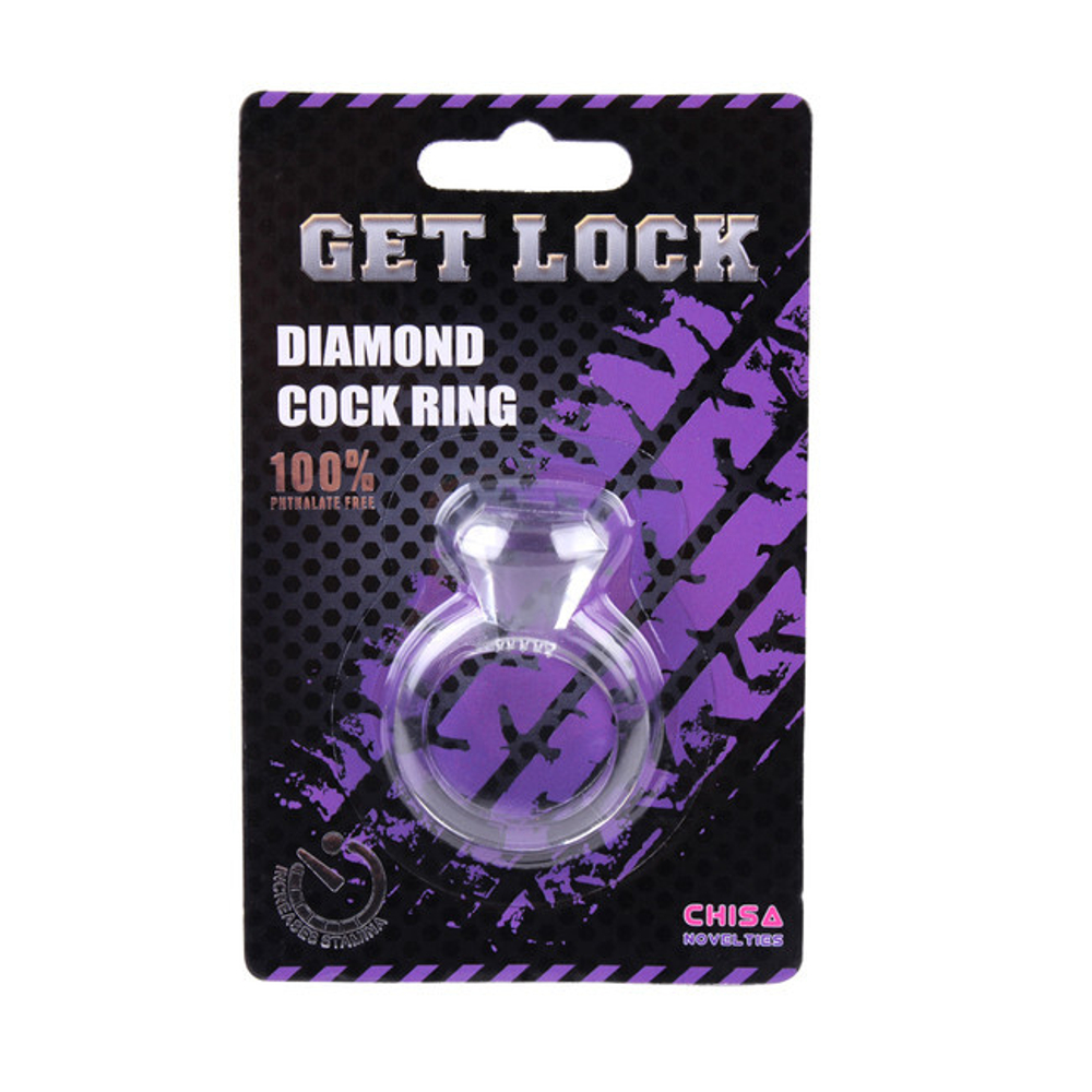 Эрекционное кольцо Diamond Cock Ring, прозрачный (Цвет: прозрачный)