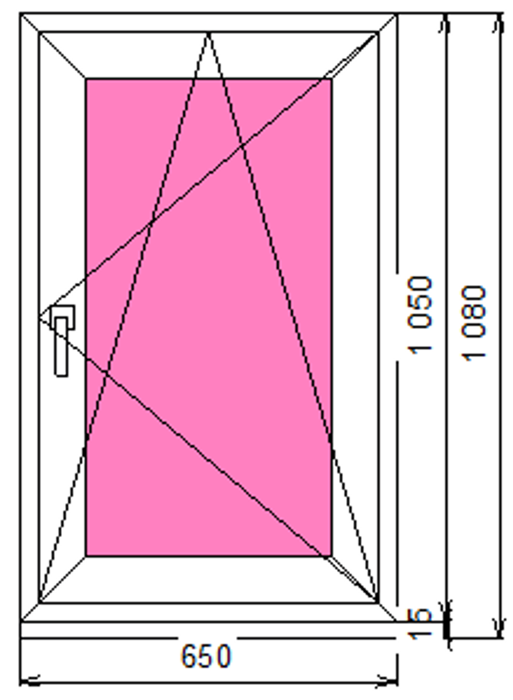Пластиковое окно 1050 х 650 ТермА Эко