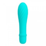 Мини вибратор "Solomon" 12,3 x 2,9 см. бирюзовый