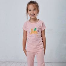 Розовая пижама для девочки "Леопард" KOGANKIDS