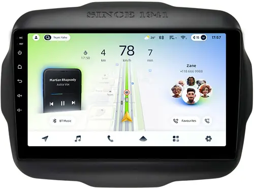 Магнитола для Jeep Renegade 2014-2021 - Teyes CC4L-DTS монитор 9" IPS, Android 14, Быстрая, Snapdragon 662, CarPlay, 4G SIM-слот