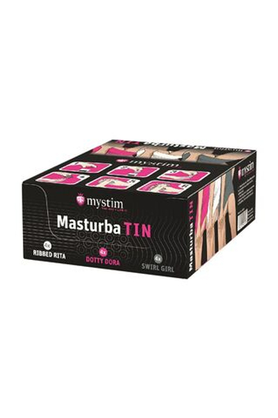 Набор из 12 мастурбаторов Mystim MasturbaTIN (Цвет: белый)