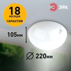 Светильник ЭРА НБП 06-60-002 Сириус поликарбонат IP54 E27 max 60Вт D220 круг матовый | Светильники ЖКХ РБ