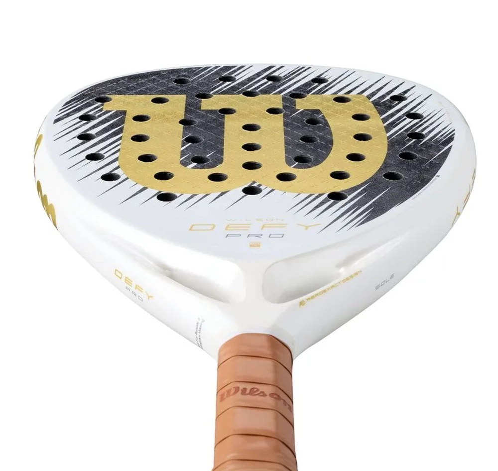 Ракетка для падел тенниса Wilson Defy Pro V1 SE Padel - white/gold