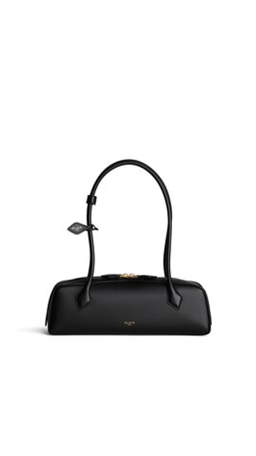 ALAÏA СУМКА LE TECKEL ИЗ ТЕЛЯЧЬЕЙ КОЖИ, ЧЕРНЫЙ