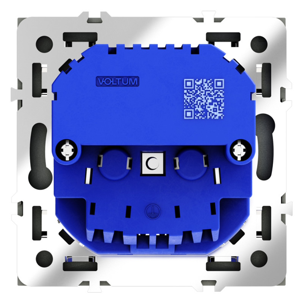 Розетка встраиваемая VOLTUM S70 с заземлением и защитными шторками, 16А, с USB, A+A, (титан)