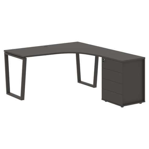 Стол эргономичный с тумбой EVCET 1518(R) 1560х1880х750 EDIS