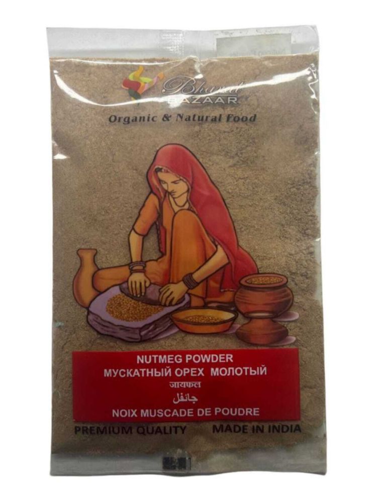 Bharat BAZAAR Мускатный орех молотый 50 гр, 2 шт
