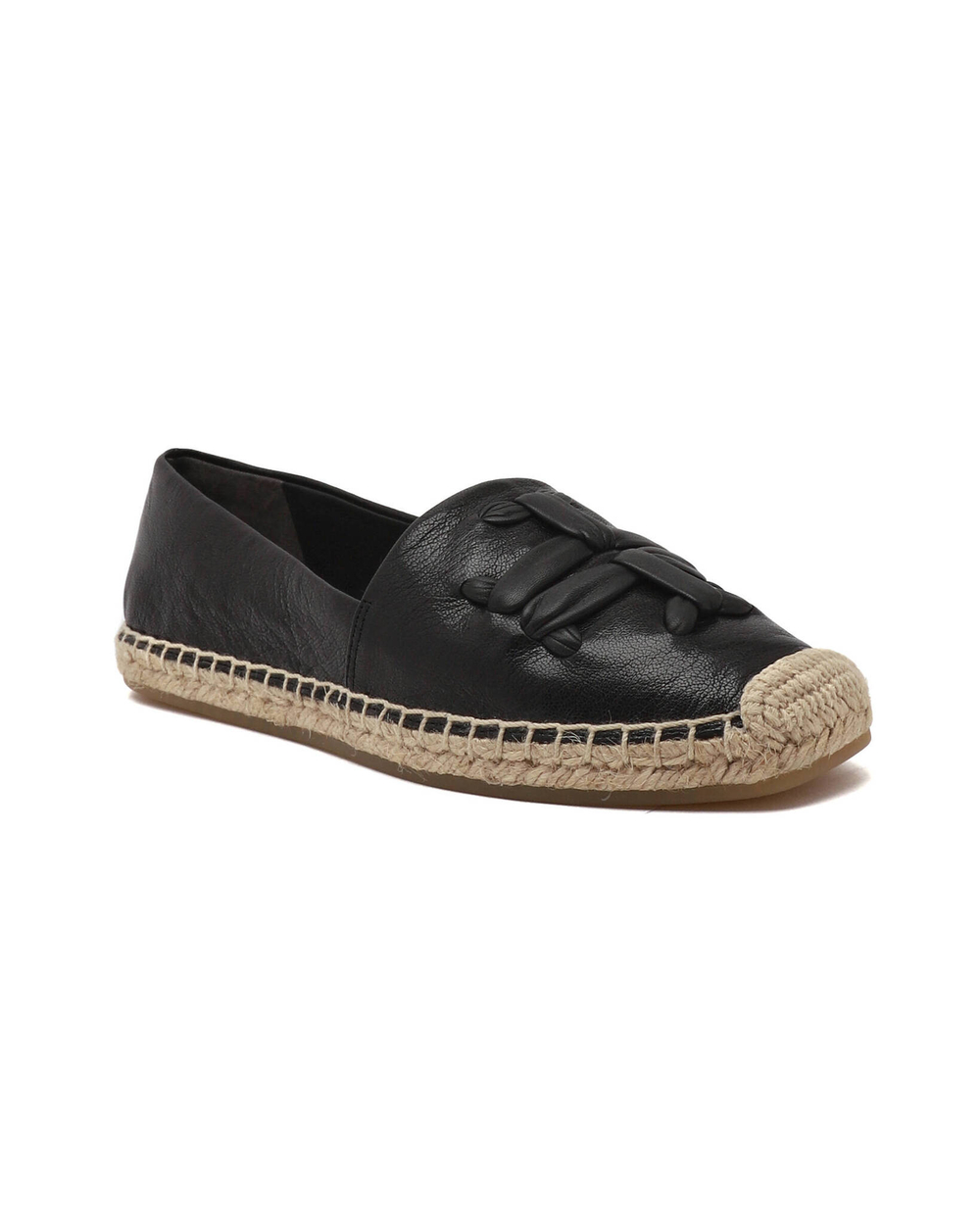 Кожаные эспадрильи woven double t aline TORY BURCH - черный(144042)