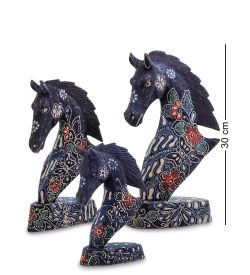 Decor and Gift 10-015 Фигурка «Лошадь» набор из трех 25,20,15 см (батик, о.Ява)