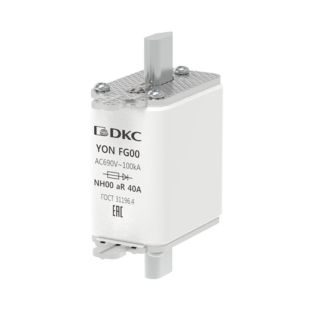 Предохранитель YON ножевого типа FG00 40А 690V характеристика aR