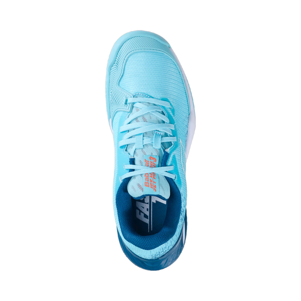 Детские теннисные кроссовки Babolat Jet Mach 3 Clay Court Shoe Kids - Light Blue, Blue