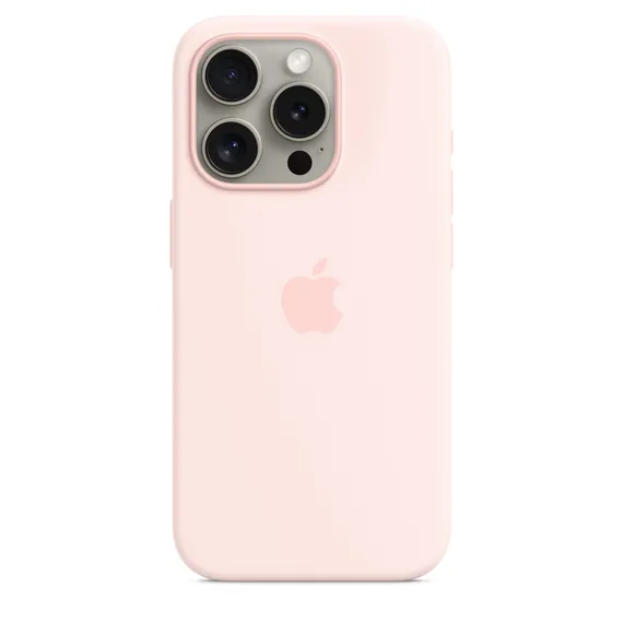 Чехол Silicone Case MagSafe для iPhone 15 Pro Светло-розовый Light Pink