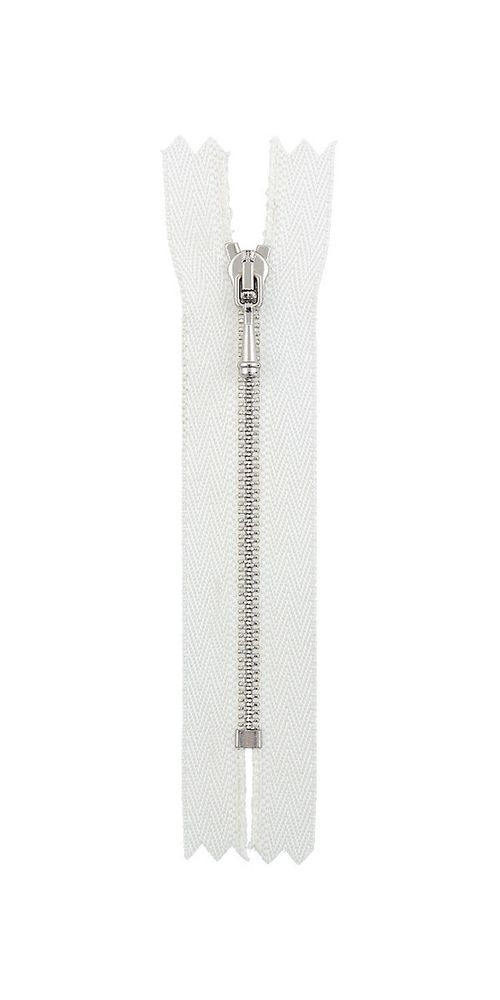 Молния металл Т1, 1 зам., н/раз., 8 см, декор, 101 белый, ZipD 1M Gamma, 5 шт