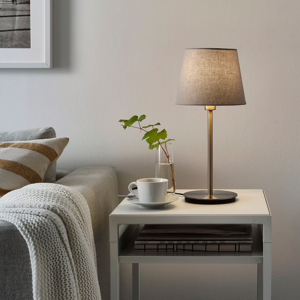 IKEA SKAFTET  (ИКЕА СКАФТЕТ)  -  Основание настольной лампы - никелированное 30 см