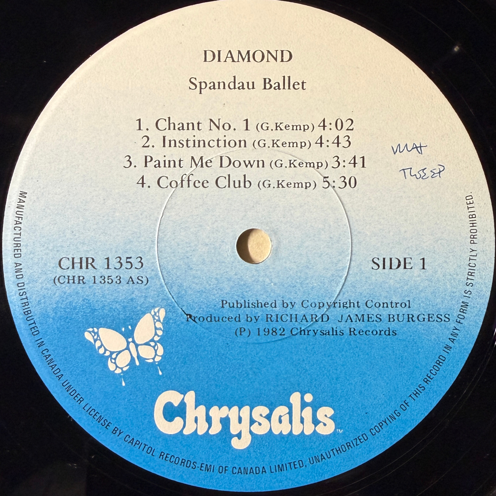 Spandau Ballet ‎– Diamond (Канада 1982г.)