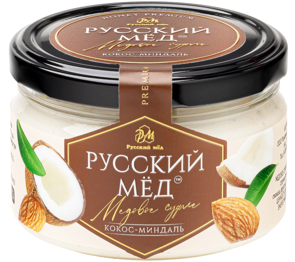 Медовое суфле кокос-миндаль Русский мёд 250 мл