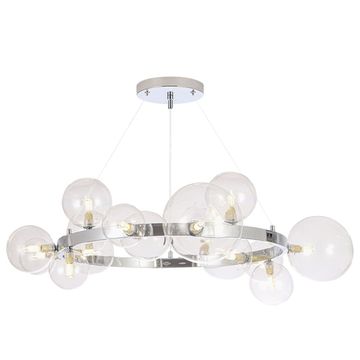 Подвесная люстра 15*G9 Agata SP15 V2 Chrome/Transparente хром/прозрачный Crystal Lux