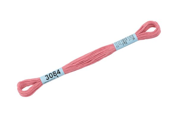 Мулине Gamma 100% хлопок, цв.3084 гр.розовый, 24 мотка по 8 метров