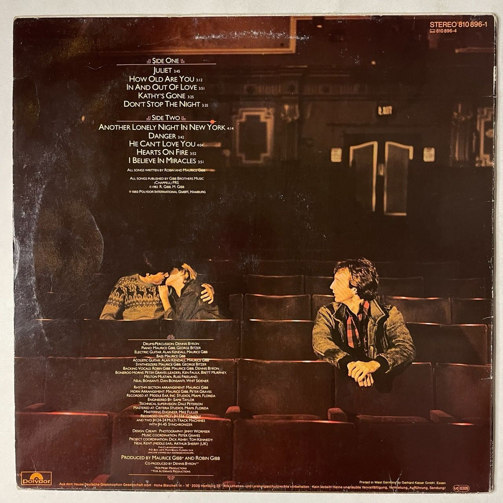 Винтажная виниловая пластинка LP Robin Gibb How Old Are You (Germany 1983) Hearts On Fire