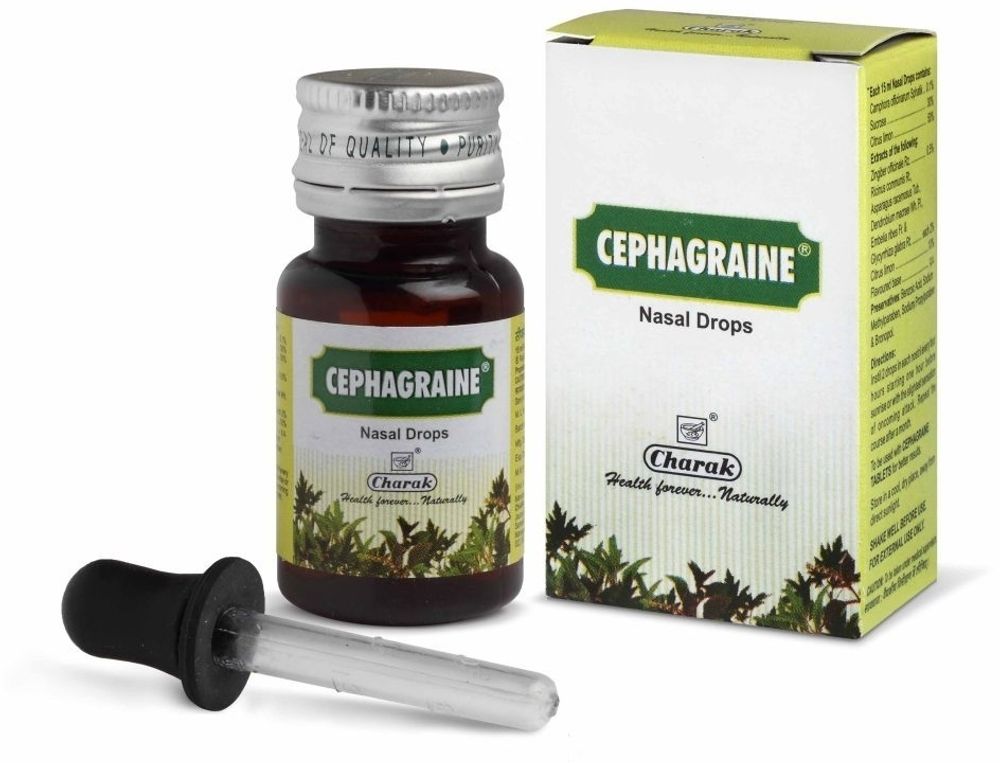 Капли Сефагрейн Charak Cephagraine nasal drops 15 мл