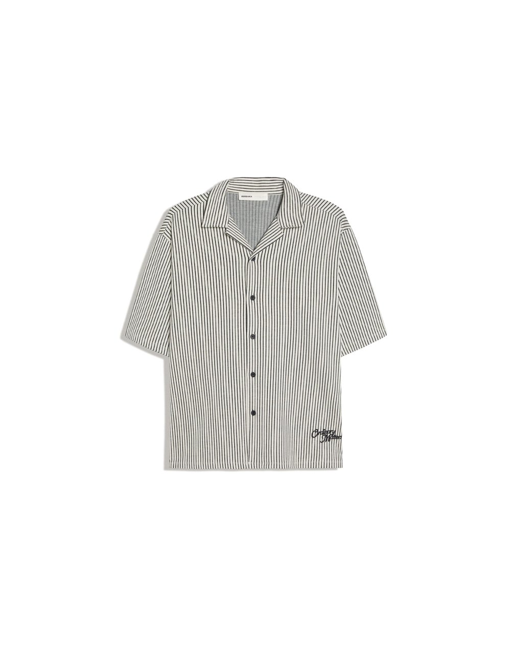 Мужская рубашка boxy fit с коротким рукавом и принтом, арт. 2661/218 - BERSHKA