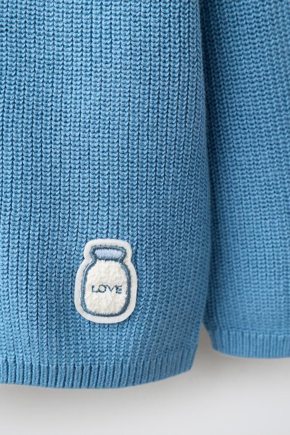 ZARA ТРИКОТАЖНЫЙ КАРДИГАН, ВЫЦВЕТШИЙ СИНИЙ