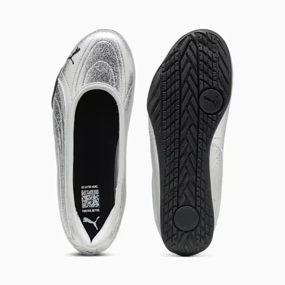 PUMA Кроссовки-балетки Catch Metallic Whisper, серебряный