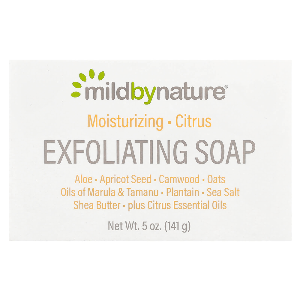 Mild By Nature, отшелушивающее кусковое мыло, с цитрусовым ароматом, 141 г