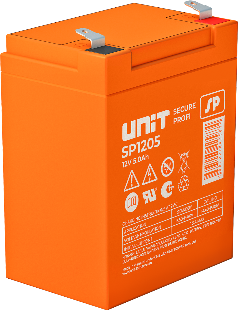 Аккумулятор UNIT SP-1205 ( 5Ач / 12В ) AGM