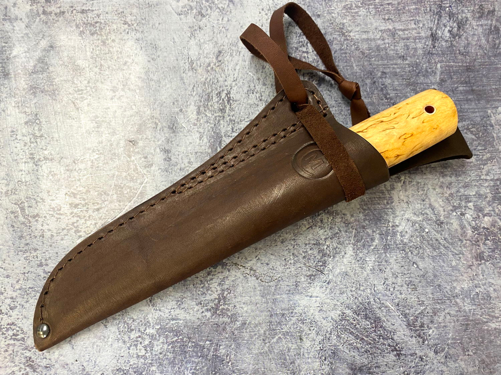 Нож Северный "Соболь", малый, кованая сталь 95х18, карельская береза