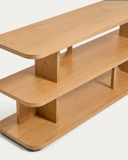 Стеллаж Aduma из дубового шпона натурального цвета,160 x 65 см