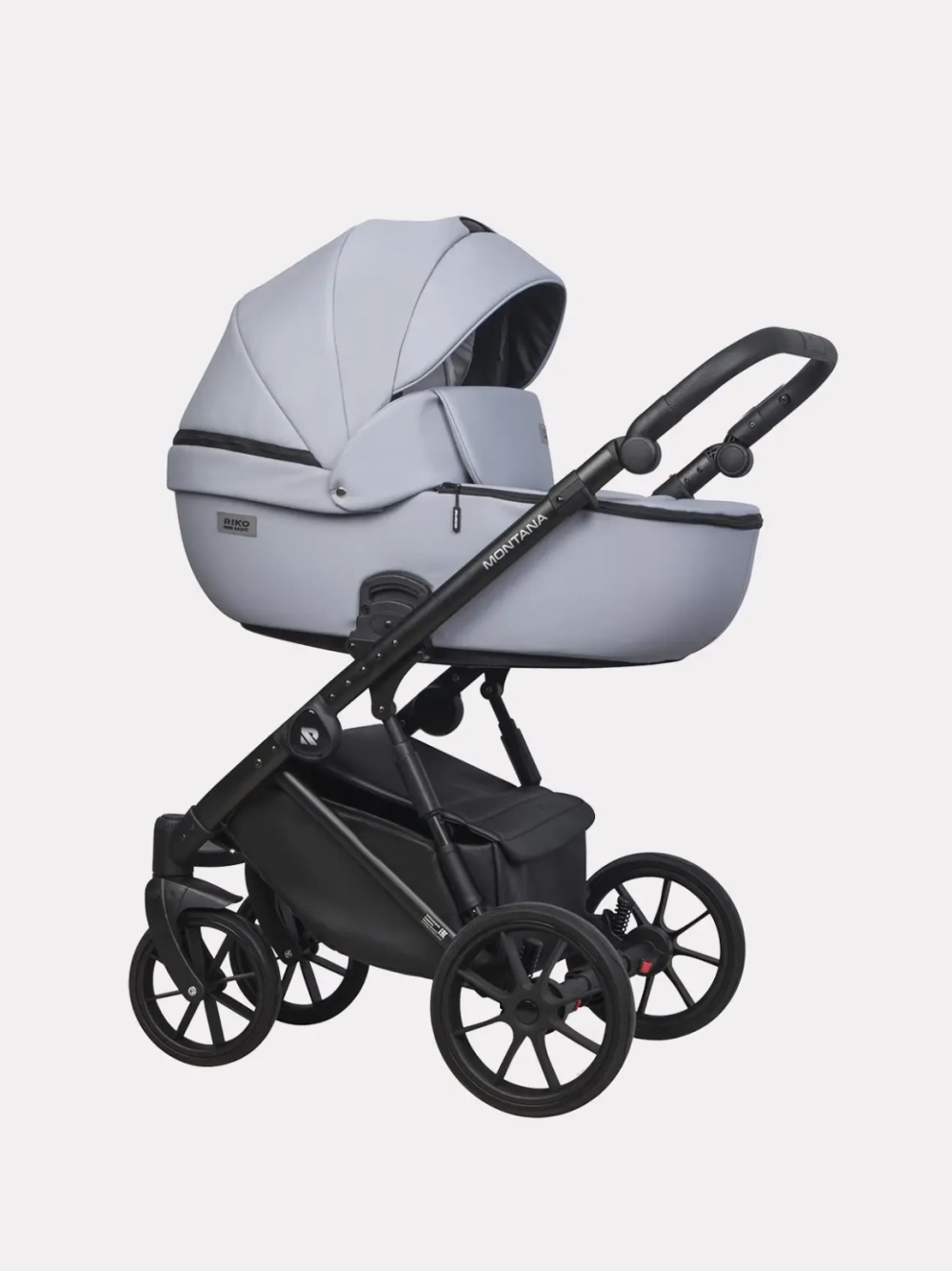 Коляска 2 в 1 Riko Basic Montana Ecco цвет 23 Grey (серый)