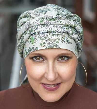 Тюрбан Эмма Лен зеленый пейсли Elza Meyger