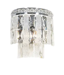 Бра NewRgy W2893R/2 CHROME+CLEAR, 2×40 Вт, хромированное и прозрачное