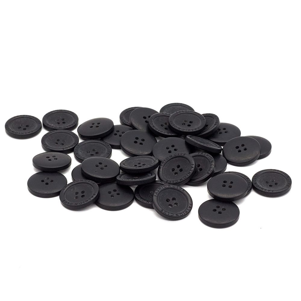 Пуговицы 4 прокола 36L=23 мм, (blk-200 (черный)), 72 шт, S090105