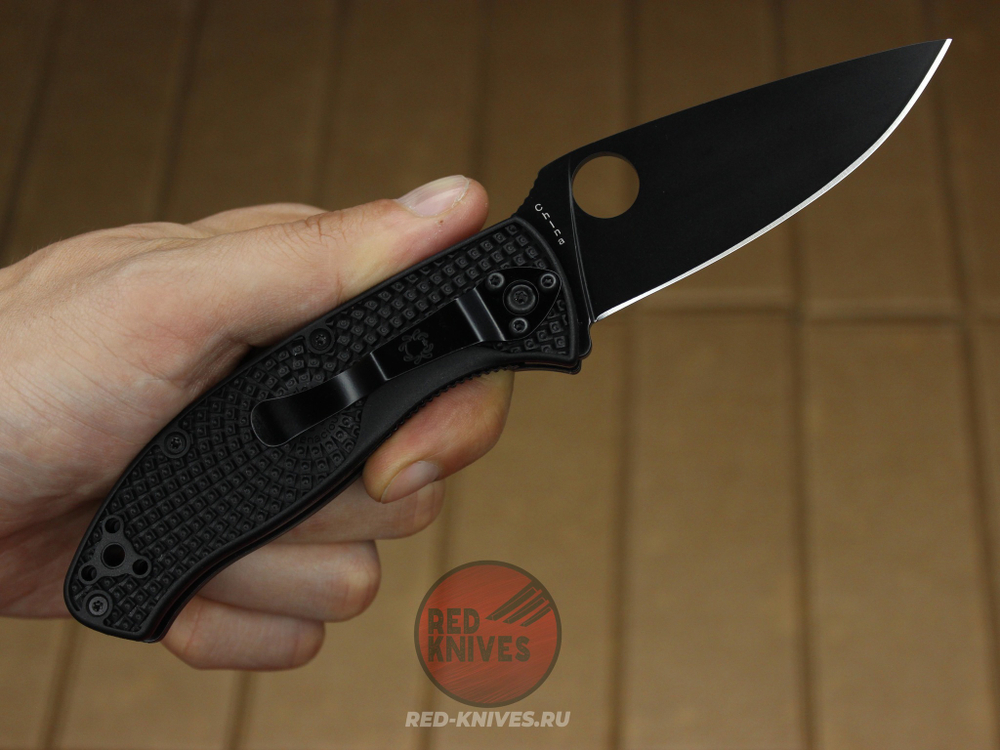 Нож Spyderco Tenacious LTW - черн. рук., черный клинок RK-416