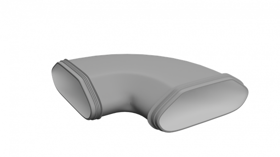 Отвод 90° в горизонте Flexag PP/FL-AT90