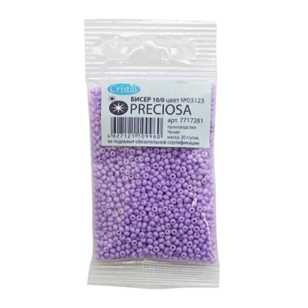 Бисер Preciosa мелованный, 10/0 (03123), круг. отв, 100 г (5х20 г), 331-19001