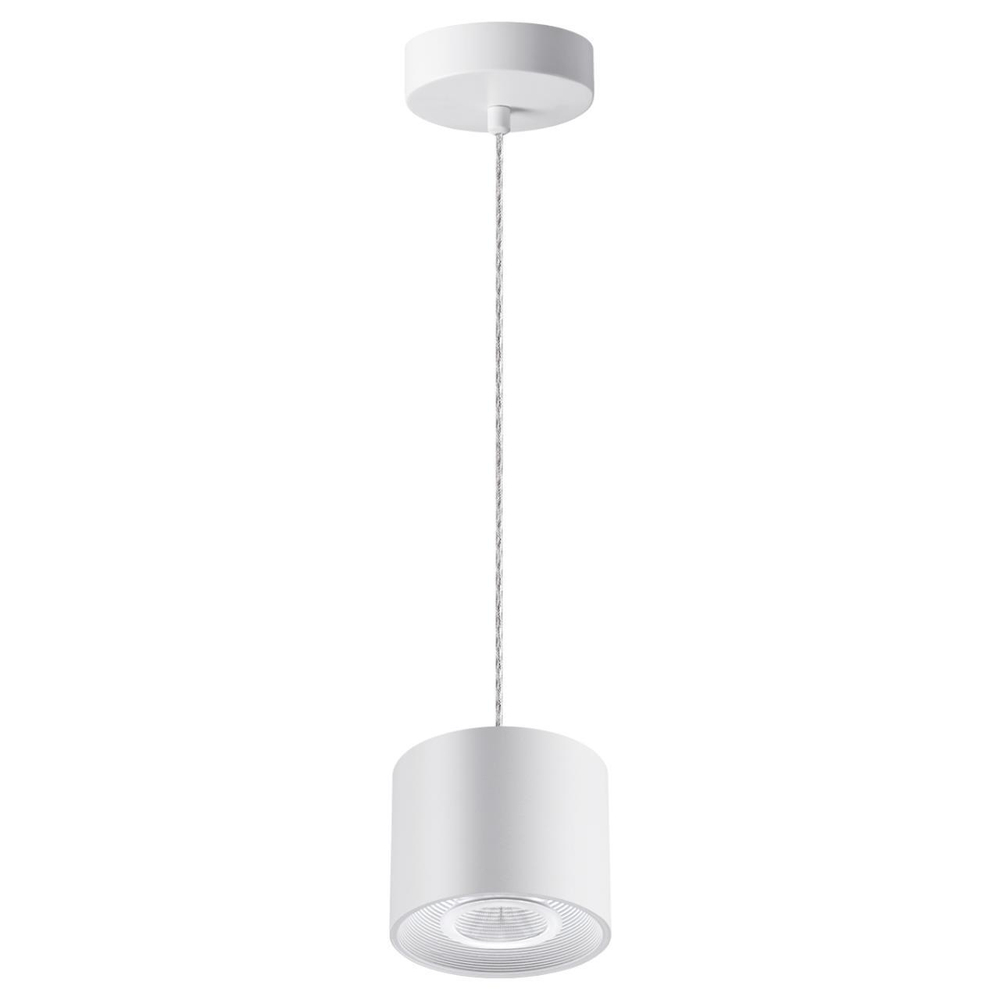 358793 OVER NT21 217 белый Подвесной светодиодный светильник, длина провода 2м IP20 LED 15W 4000K 1600Лм 110-265V BIND