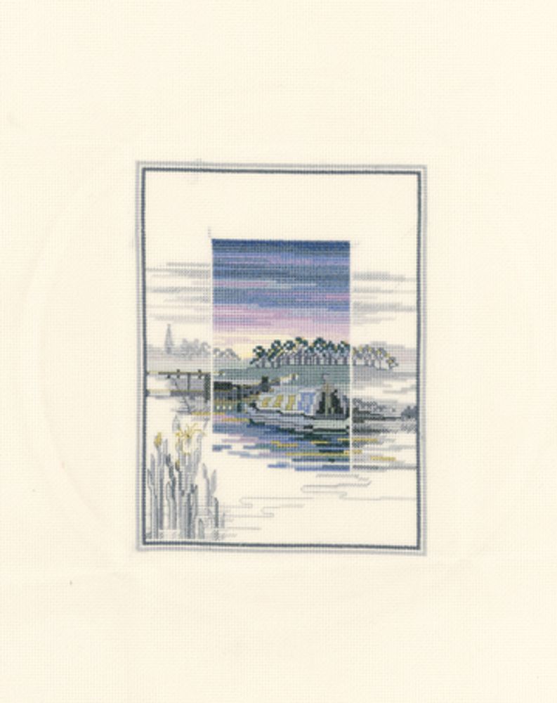 Набор для вышивания нитками Derwentwater Designs, Village Locks, 20х14 см