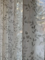 Тюль хлопок листья