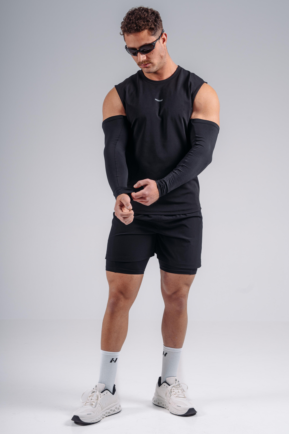 Шорты Double-Layer Training Shorts PRIMALL 878 Черные