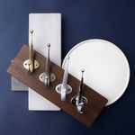 Крючок мебельный двухрожковый, оксидированная бронза