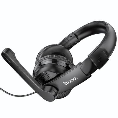 Гарнитура HOCO W103, накладные, разъем Jack, кабель 1.2 м Black