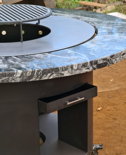 Дровяной гриль-стол Elbrus Grill Гималаи PRO 1000 (диаметр стола 1620 мм)
